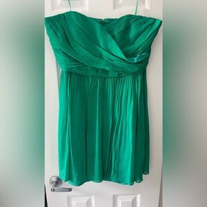 J. Crew Strapless Teal-Green Cocktail Dress